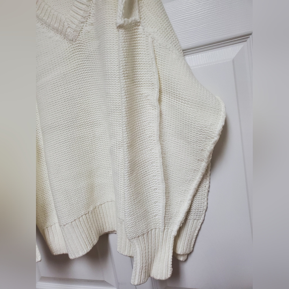Free People Alli V-Neck Sweater/Optic Whitey6 - Picture 7 of 16